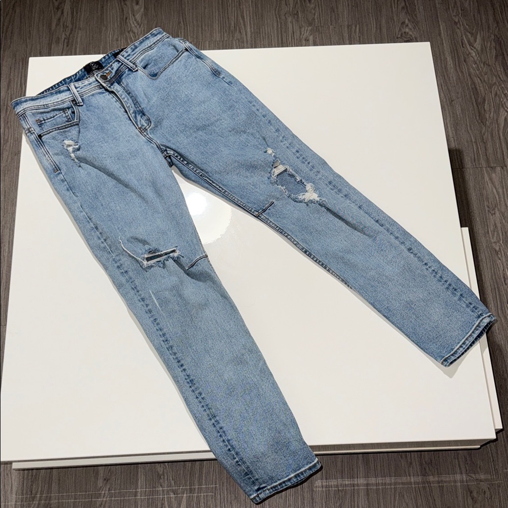 Cotton On Jeans Womens Sz 32 91 High Waisted 90s Blue Denim Pants tapered leg